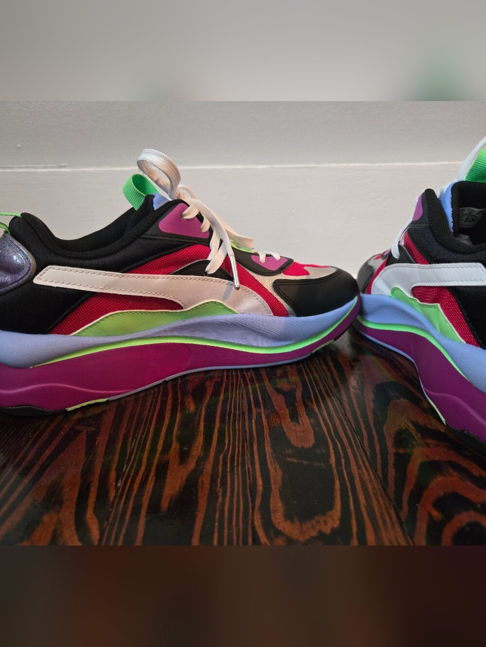 PUMA RS-Curve Berry Glitch Multicolor Platform Running Sneakers Shoes Women's 10 - Picture 5 of 10
